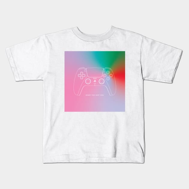 PS5 Next-Gen Gaming Kids T-Shirt by kyousaurus